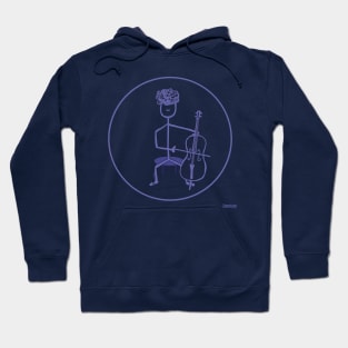 Stick Figure Cello Player 2 Hoodie